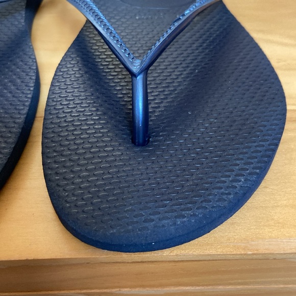 havaianas metallic blue flip flops / sandals - Picture 6 of 12